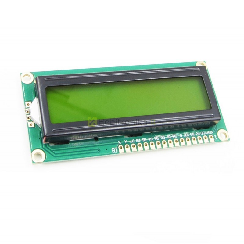 Mėlynas 16x2 LCD ekrano modulis HD44780