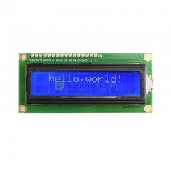 Mėlynas 16x2 LCD ekrano modulis HD44780