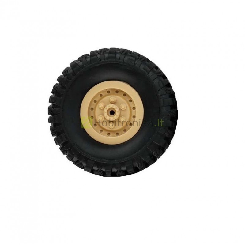 Guminis 65 x 24mm ratas su hex ašimi