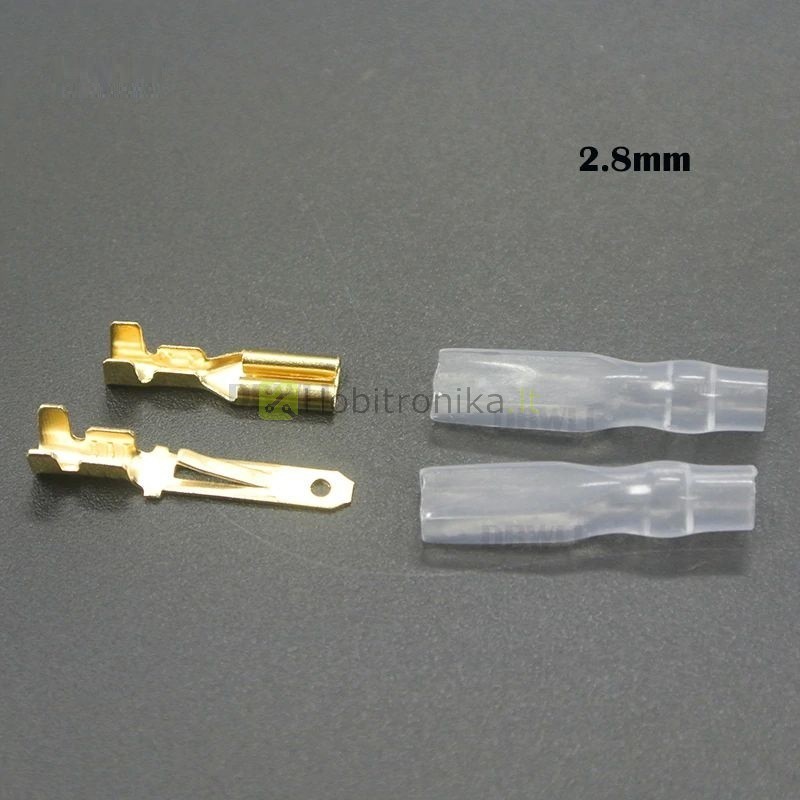 2.8mm tiesinė jungtis su užspaudžiamu galu