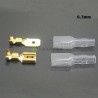 6.3mm tiesinė jungtis su užspaudžiamu galu