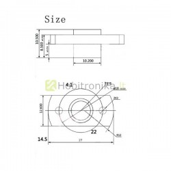 8mm mini plastikinė veržlė sraigtiniam strypui