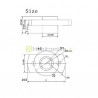 8mm mini plastikinė veržlė sraigtiniam strypui
