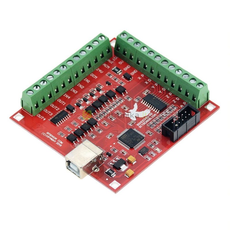 USB CNC 4-ašių motorų valdymo plokštė