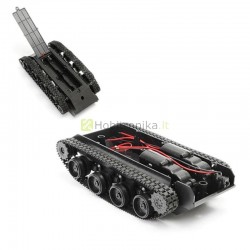 RC tanko-roboto važiuoklė su vikšrais ir motorais