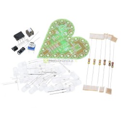 DIY LED mirksiukas širdelė