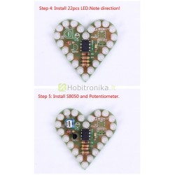 DIY LED mirksiukas širdelė