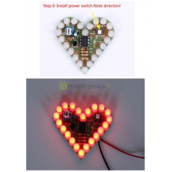 DIY LED mirksiukas širdelė