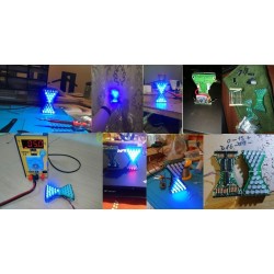 LED litavimo praktikos rinkinys "Smėlio laikrodis"