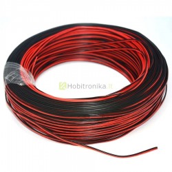 1m AWG24 0.20 mm^2 raudona-juoda laido