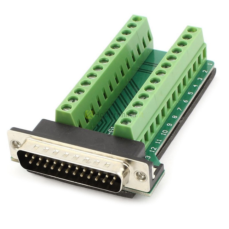 DB25 LPT jungties terminalinių blokelių adapteris