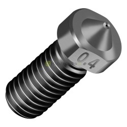 Kietinto plieno 0.4mm ilgas antgalis 1.75mm plastiko gijai