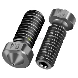 Kietinto plieno 0.4mm ilgas antgalis 1.75mm plastiko gijai