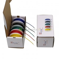 Spalvotų AWG22 0.34 mm^2 laidų rinkinys