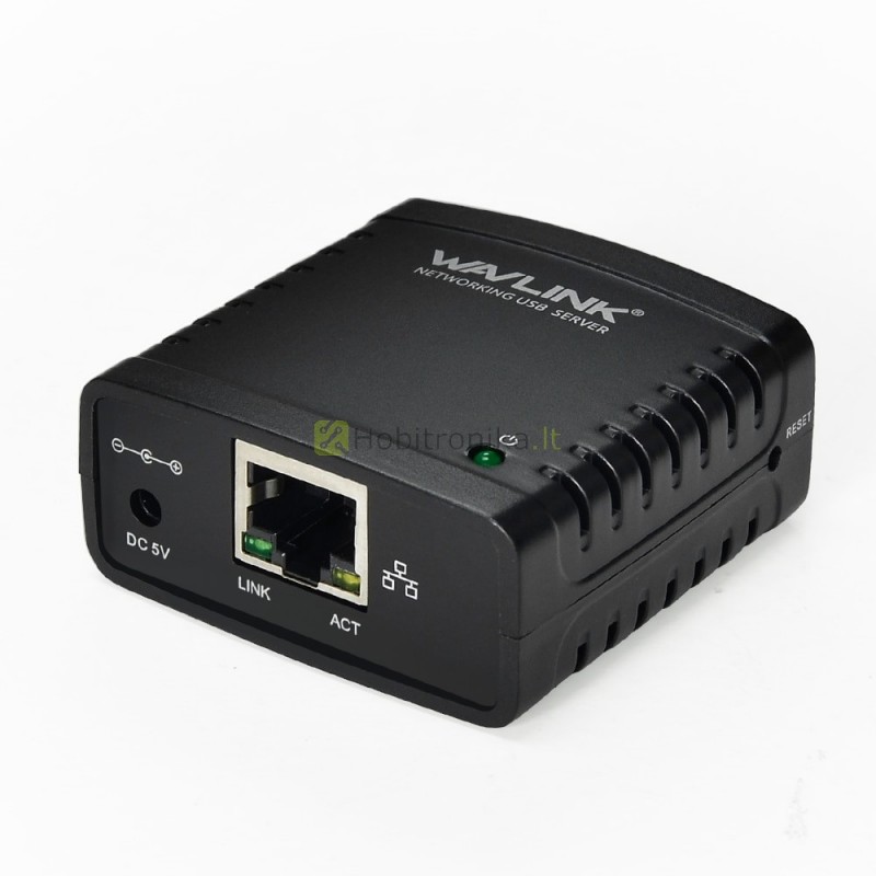 USB 2.0 print-spausdinimo serveris 100Mbps Wavlink