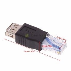 Mini USB į Ethernet LAN RJ45 adapteris