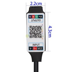 5-24V 6A RGB 3528 5050 LED juostos valdiklis Bluetooth
