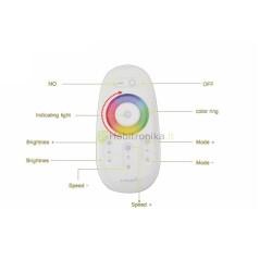 RGB 2.4GHz WiFi DC12-24V LED juostos valdiklis su pulteliu