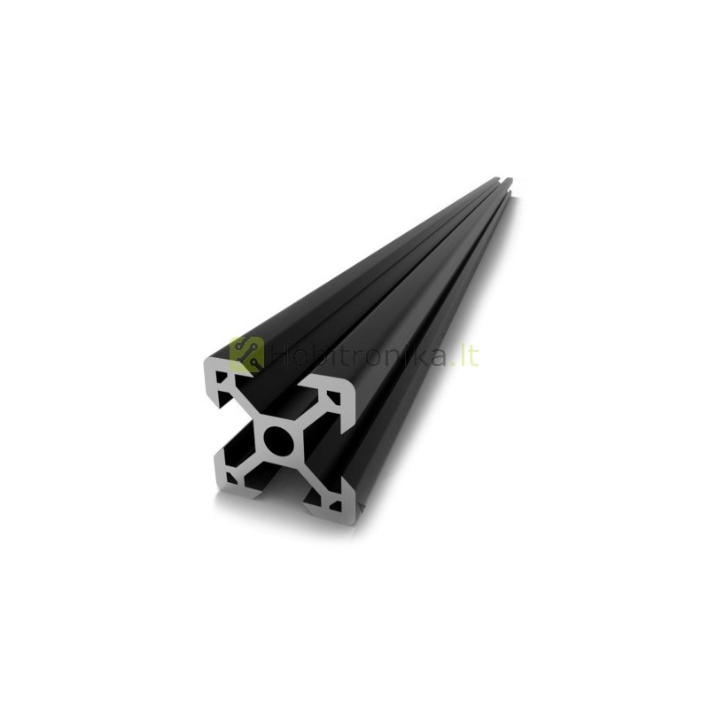 250mm 2020 juodas v-slot aliuminio profilis