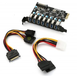 7x USB 3.0 PCI-E praplėtimo plokštė