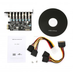 7x USB 3.0 PCI-E praplėtimo plokštė