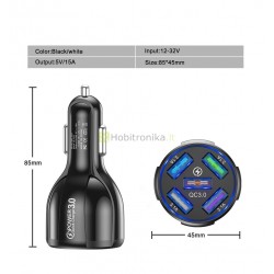 Automobilinis 5x USB Quick-charge 3.0 perėjimas adapteris