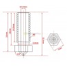 Varinis 0.4mm ilgas antgalis 1.75mm plastiko gijai