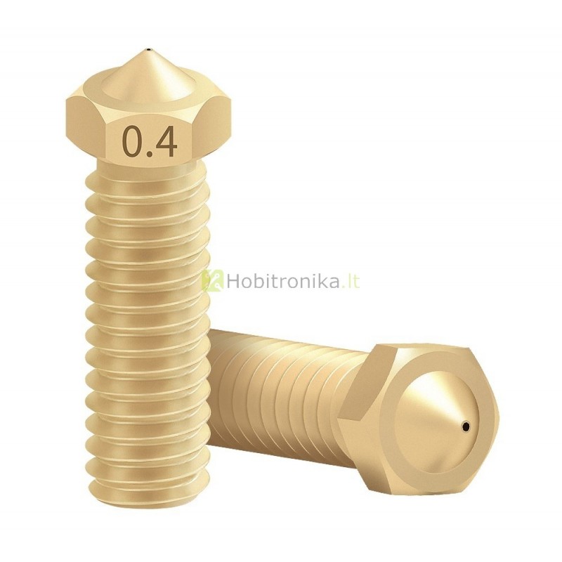 Varinis 0.4mm ilgas antgalis 1.75mm plastiko gijai