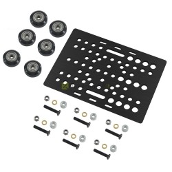 Plati stabilaus judėjimo karietėlė-platforma 8020 v-slot profiliui