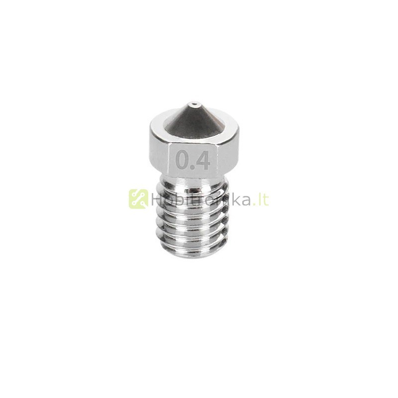 Trumpas titano lydinio 0.4mm spausdinimo antgalis 1.75mm plastiko gijai
