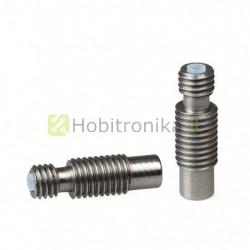 Plieninė kaitinimo bloko jungtis 1.75mm gijai su sriegiais ir PTFE intarpu