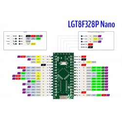 LGT8F328P MiniEVB mikrovaldiklio plokštė