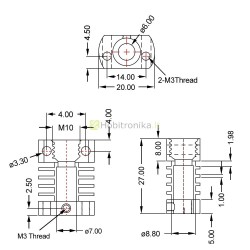 Metalinis kaitinimo blokas 3D spausdintuvui