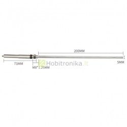 200mm M8 K-tipo termopora 0-400°C