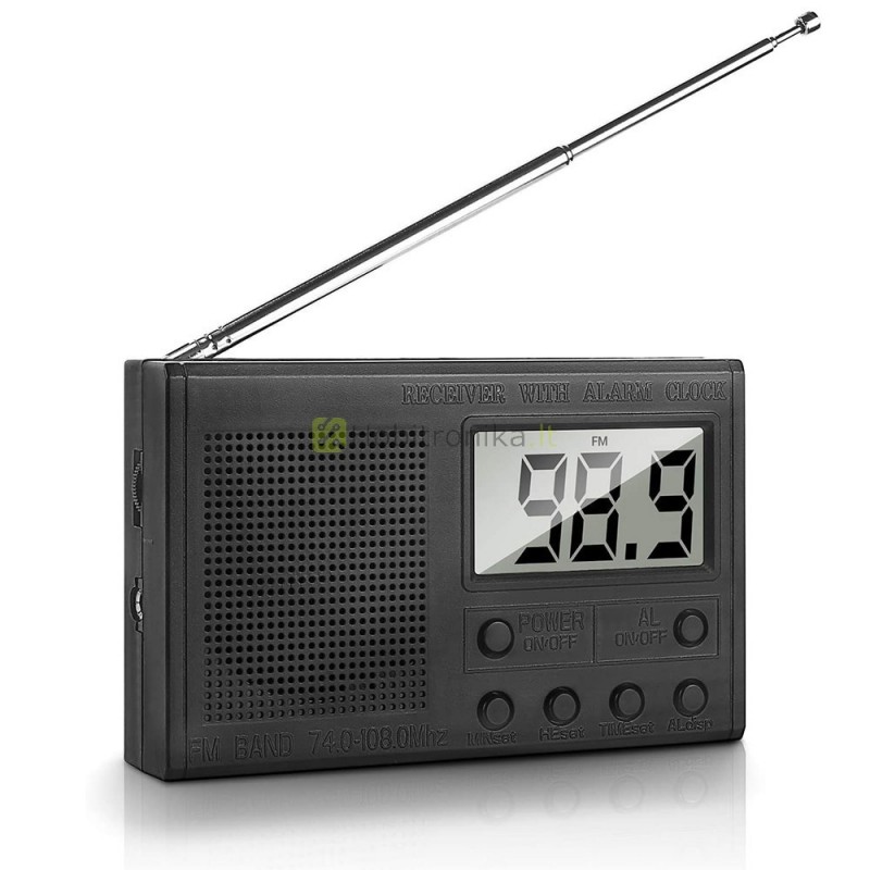 DIY kišeninis FM 76-108MHz radijos su antena ir LCD rinkinys