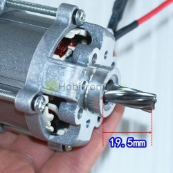 Bešepetėlinis 12-21V DC 22000 rpm motoras su sraigtine ašimi