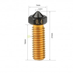 0.4mm Volcano antgalis dengtas nelimpančia Teflono danga 1.75mm gijai