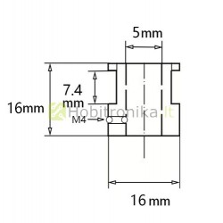 Skriemulys-dantratis 5mm 16T GT2