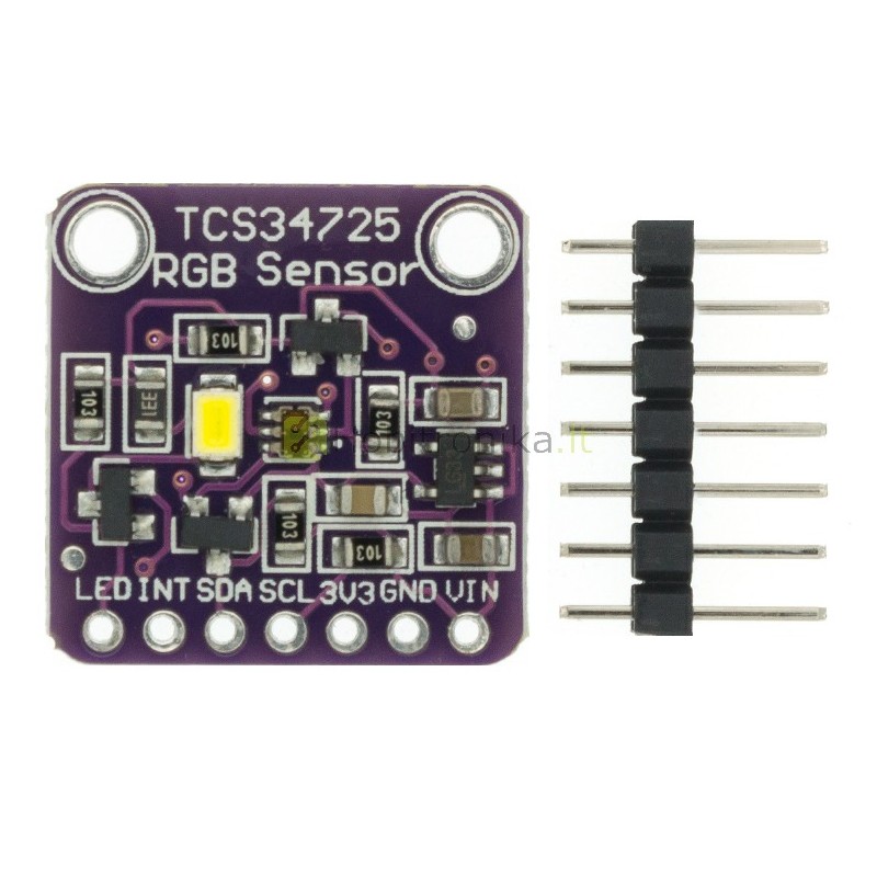 TCS34725 spalvų RGB I2C jutiklio modulis