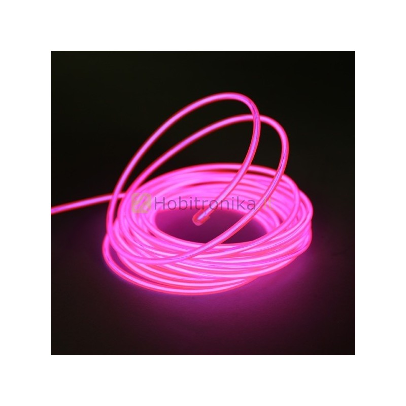 Rožinis 5m el-wire laidas