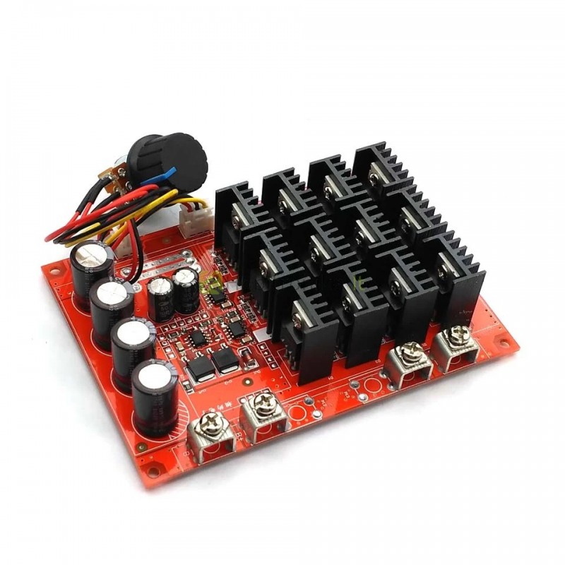 10-50V 60A 3000W DC motoro PWM valdiklis su potenciometru