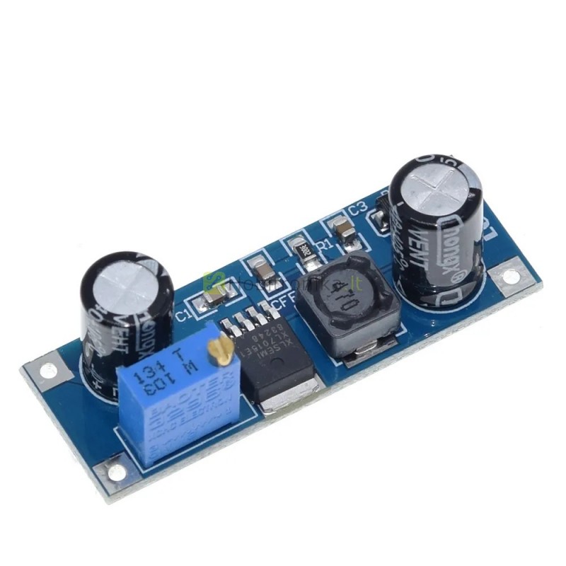 XL7015 5-80V įtampą žeminantis DC keitiklis