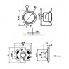 1W šaltai-baltas SMD LED diodas su PCB