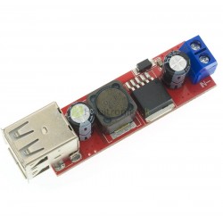 Dvigubas 6-40V USB DC-DC įtampą žeminantis keitiklis