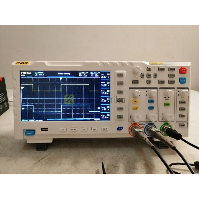 FNIRSI 1014D Oscilloscope 2 In 1 Digital Oscilloscope DDS Signal Generator 100x High Voltage Probe 2 Channels 100mhz Bandwidth 1gsa S Sampling Rate Built In 1gb Storage Space 2