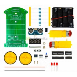 DIY kliūčių vengiantis robotas-konstruktorius