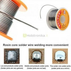 0.5mm 100g lydmetalio ritė su fliusu 2% Sn60/Pb40